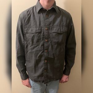 Dark Grey Button Up Shirt Old Navy